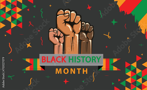 Black history month 2026 African American history celebration vector illustration  poster or background design.
