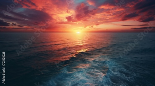sunset over the sea © Raccoon Stock AI