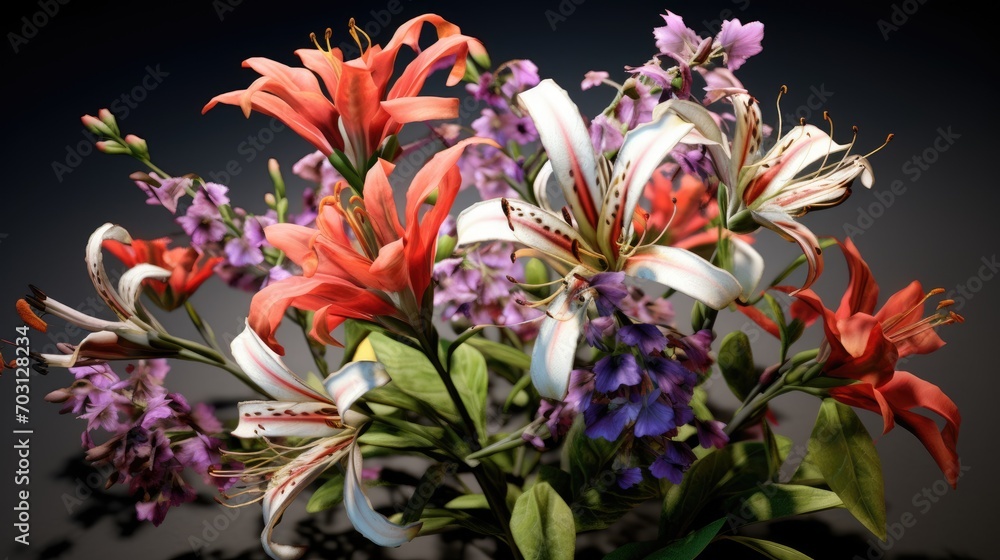 Flowering plant, multi color matching, flower mix