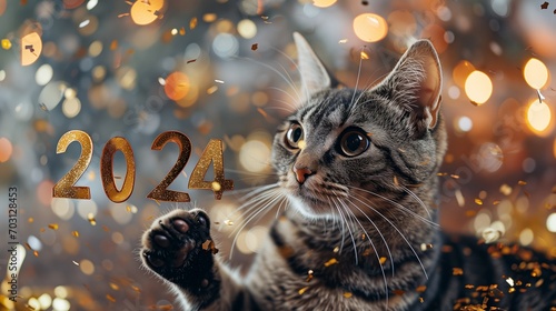 2024喜庆猫