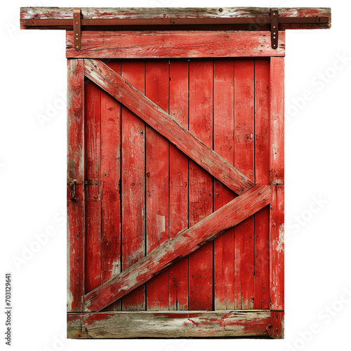 red Barn door  PNG file  isolated image