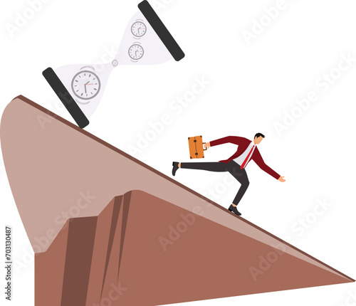Hourglass, Time, Deadline, Crisis, Businessman