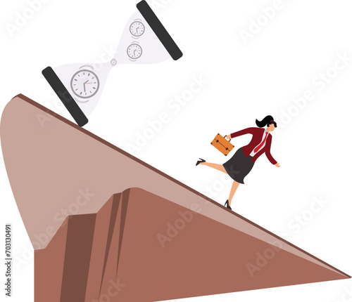 Hourglass, Time, Deadline, Crisis, Businesswoman
