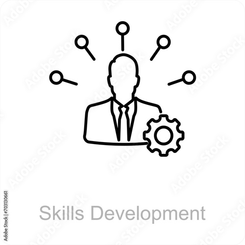 Skills Development and abilities icon concept