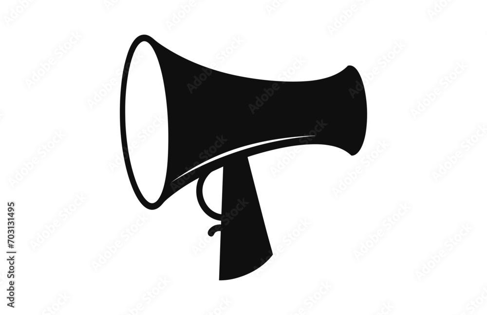 A Megaphone Silhouette flat Vector icon