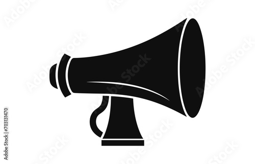 A Megaphone Silhouette flat Vector icon