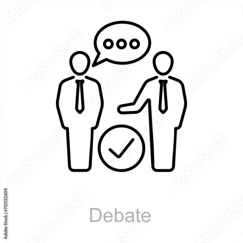 Debate and discuss icon concept