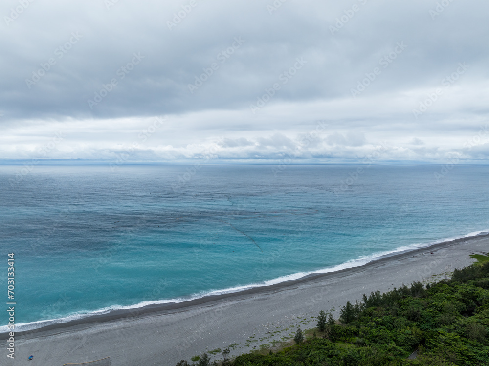 Drone fly over the Hualien sea coastline of Taiwan Drone fly over the Hualien sea coastline of Taiwan