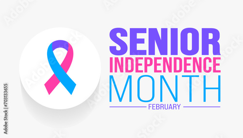 february Senior Independence Month background template. Holiday concept. background, banner, placard, card, and poster design template.