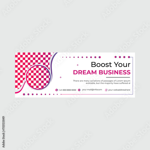 Vector Modern Facebook Cover Template 