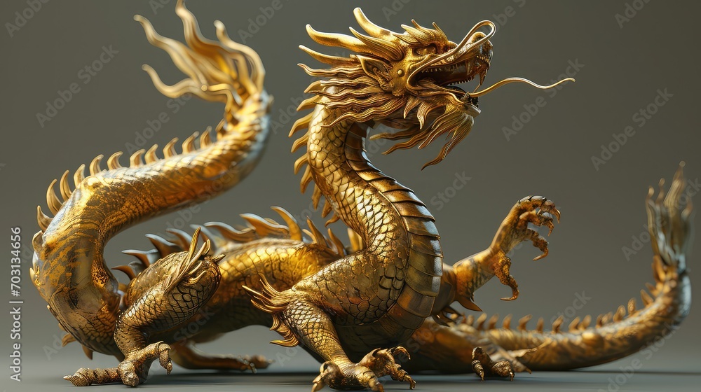 Fototapeta premium chinese dragon statue, chinese new year