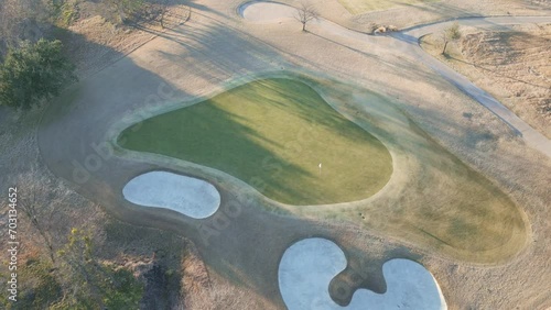 TPC Craig Ranch PGA Tour Golf Course Hole During Sunset - McKinney, Texas photo