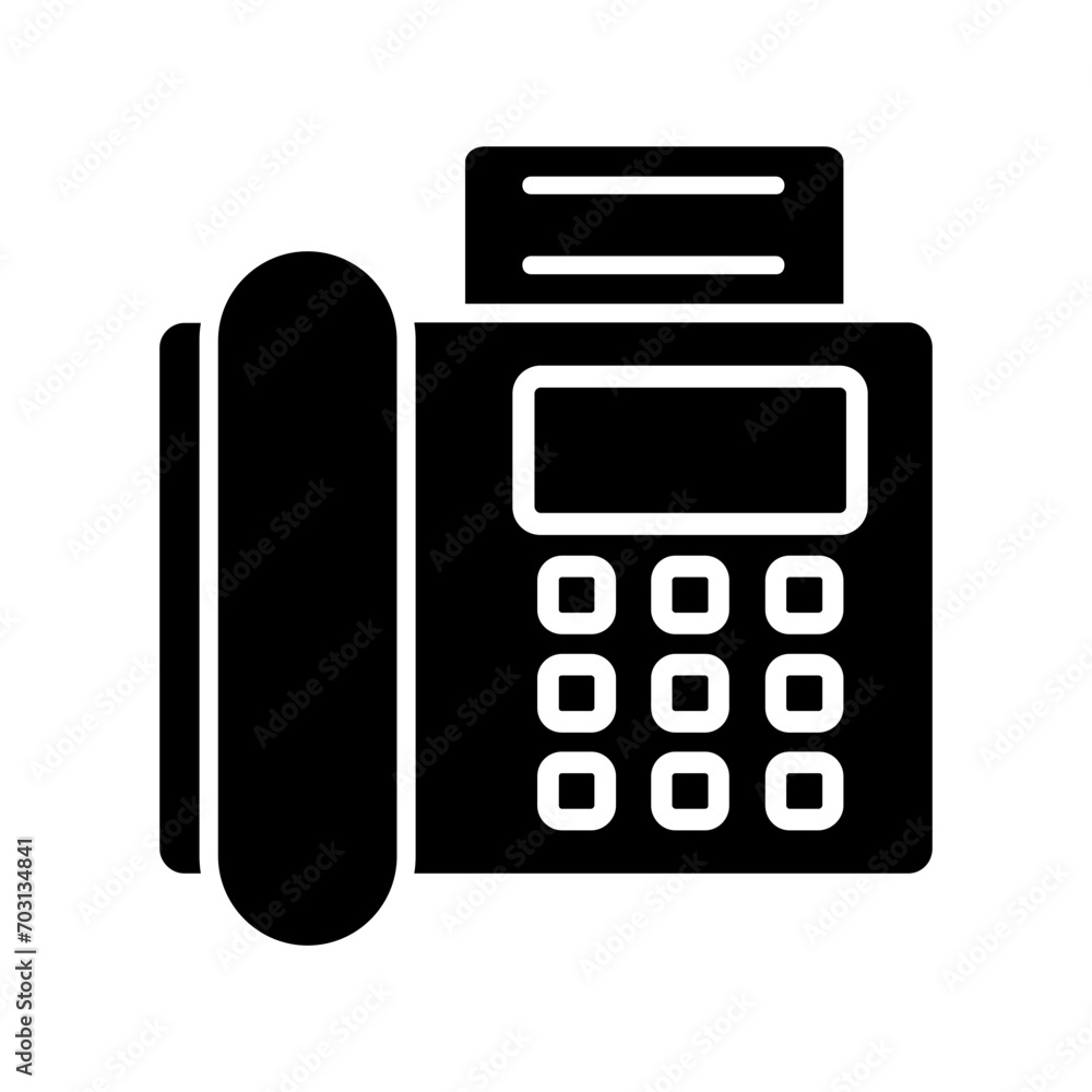Fax Glyph Icon Fax Glyph Icon