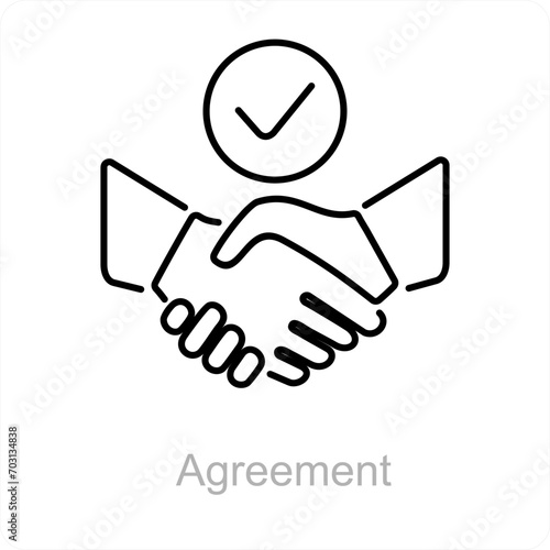 Agreement and deal icon concept