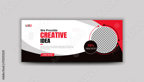 Modern social media banner or cover and web banner design template