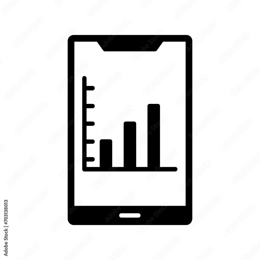 Stock Exchange App Glyph Icon Stock Exchange App Glyph Icon