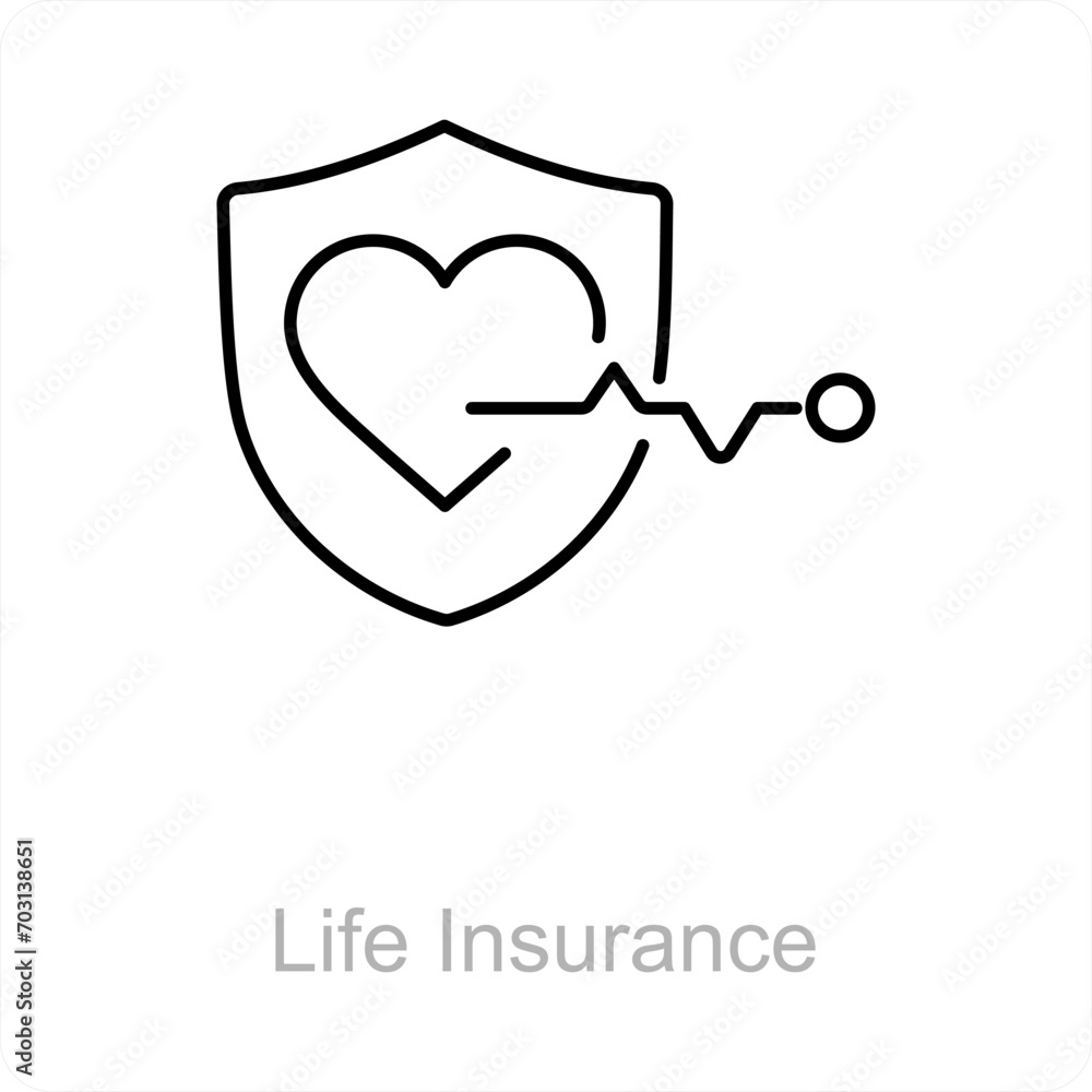 Life Insurance and protection icon concept Life Insurance and protection icon concept
