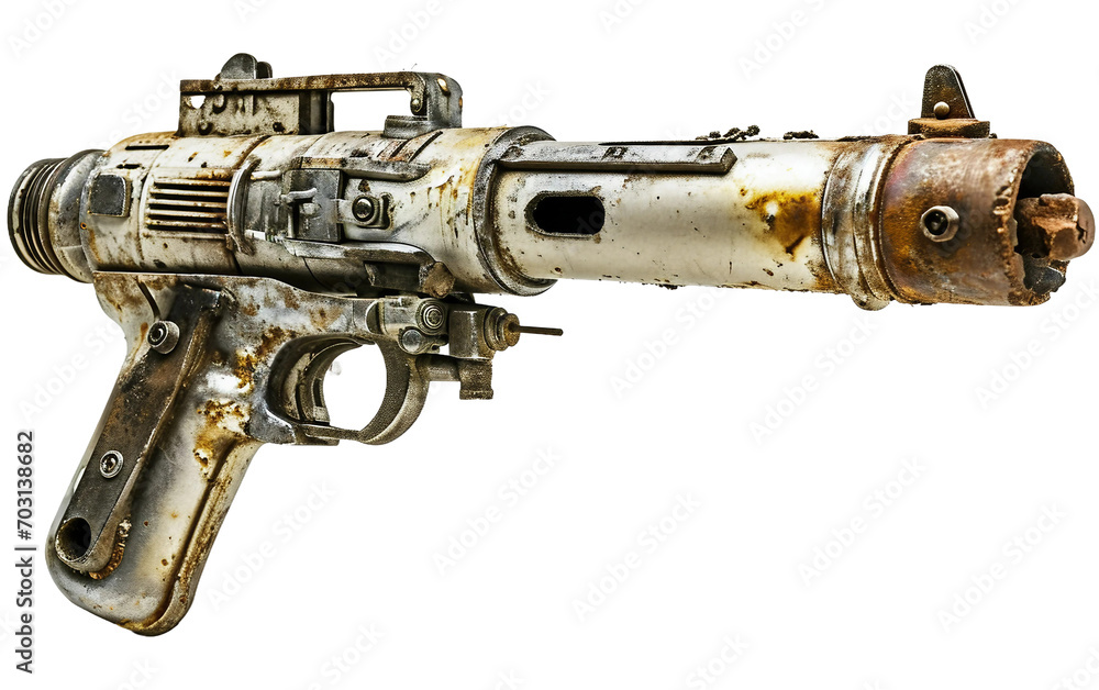Realistic Grease Gun On Transparent Background.