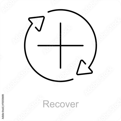 Recover and backup icon concept