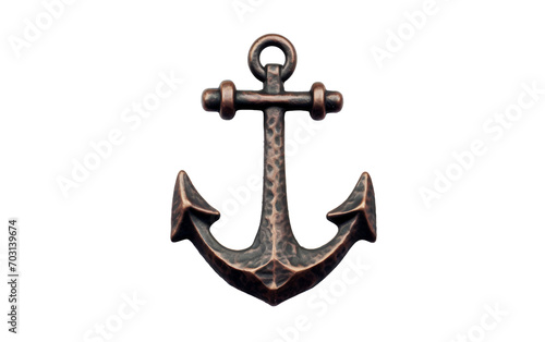 Iron Anchor On Transparent Background.