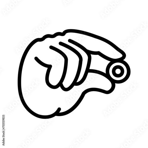 Black line icon for Nuances