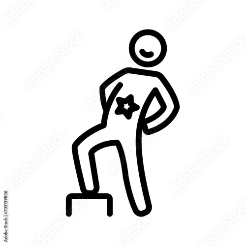 Black line icon for Brag