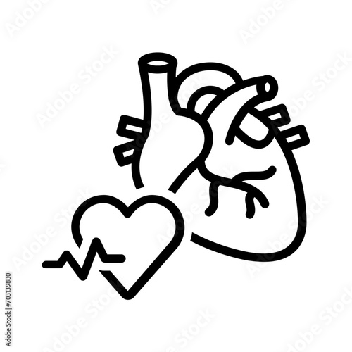 Black line icon for Chronic care