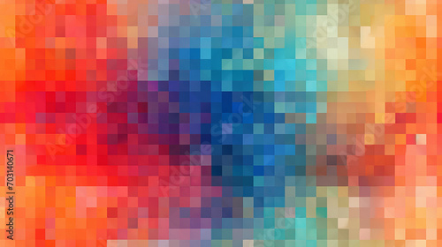 Seamless pattern background of a colorful mosaic of tiles or pixels with different shades, geometric abstract illustration backdrop