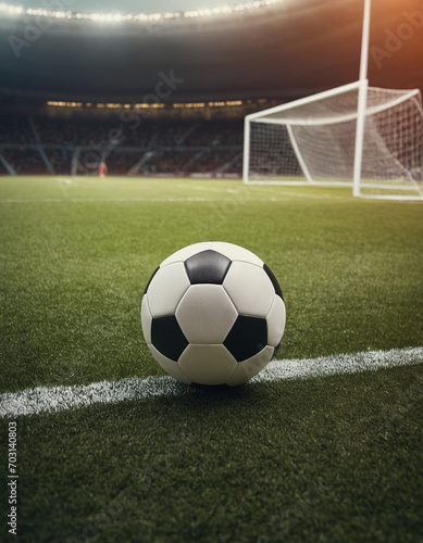 soccer ball on the field © pecherskiydotkz