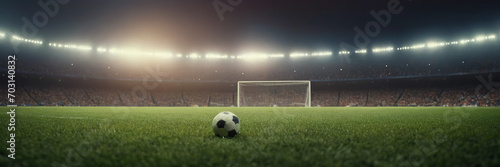 soccer ball on stadium © pecherskiydotkz
