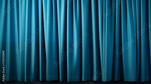 Background with blue curtain.