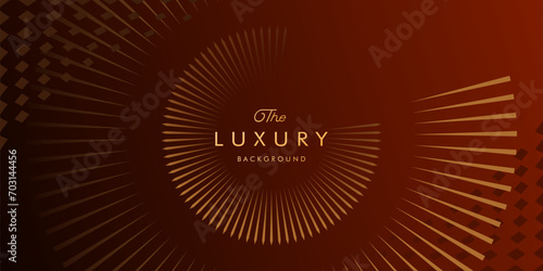 Red and Golden Color Round Ring Circle Award Background. Luxury Background Graphics. Modern Abstract Template. Concept of Expensive Time Clock watch. Golden Gradient Tunnel Hud Motion Look
