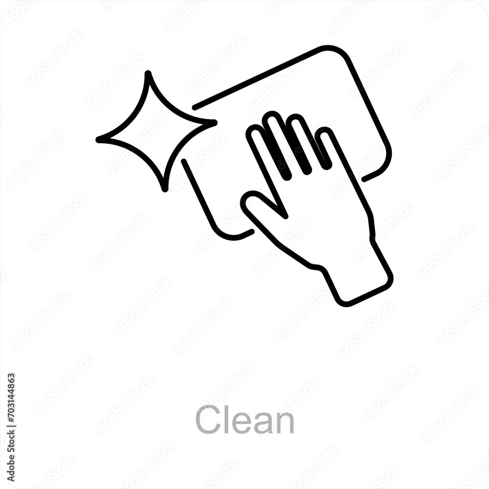 Fototapeta premium Clean and dirt icon concept