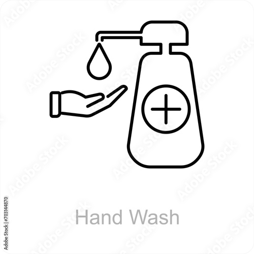 Handwash and clean icon concept