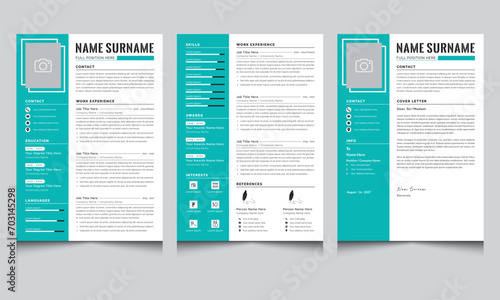  Creative Resume Layout with Cover Letter Template Layout