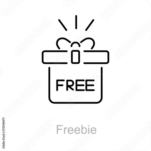 Freebie and free icon concept 