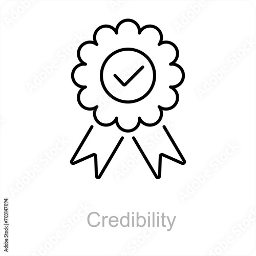 Credibility and customer icon concept 