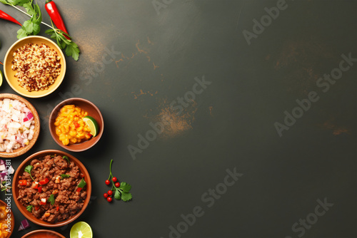 Mexican food concept high angle copy space concept Generative AI