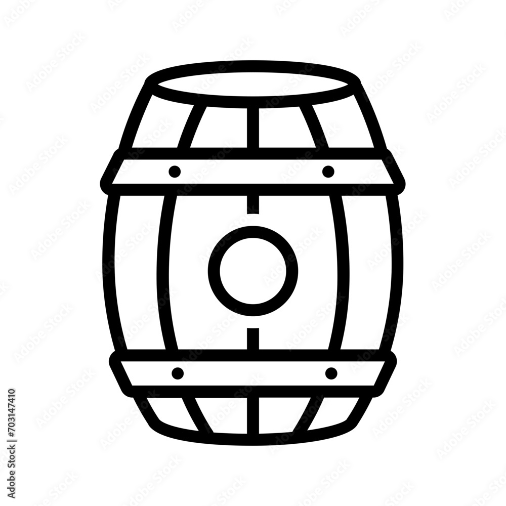 Black line icon for Barrel Black line icon for Barrel