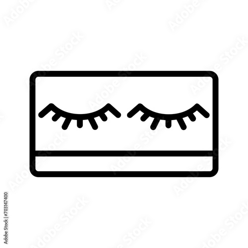 Black line icon for Band lashes