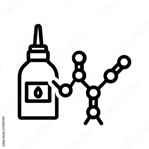 Black line icon for Cyanoacrylate