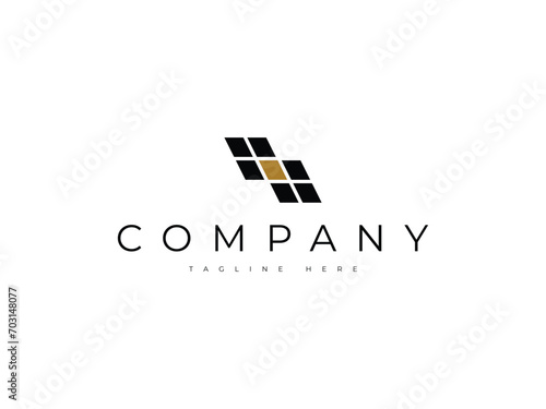 abstract tile ceramic flooring line logo design