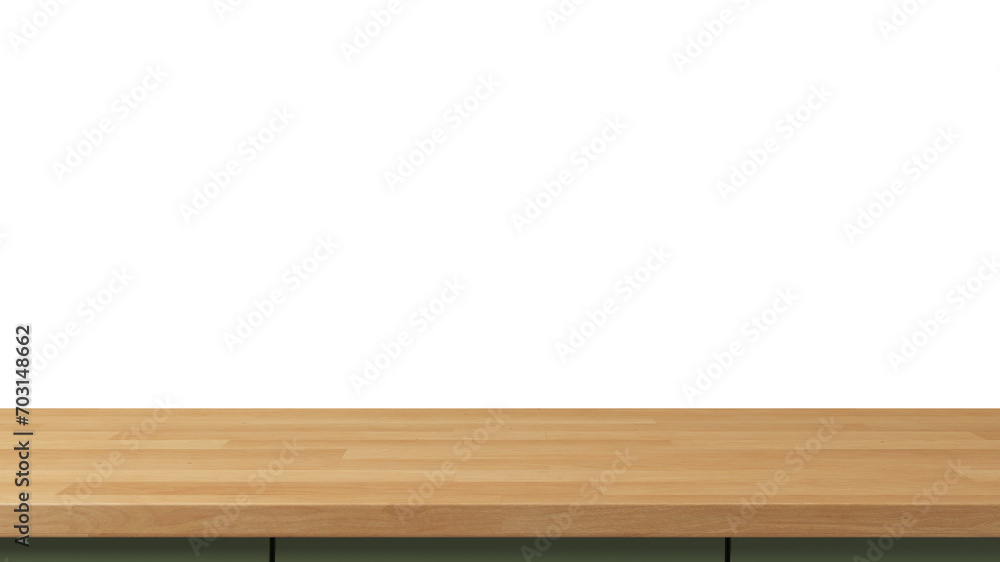 Empty space wooden table top surface with olive green cabinet object isolated on empty background for interior design element. Realistic object 3d illustration. Clipping part included. Empty space wooden table top surface with olive green cabinet object isolated on empty background for interior design element. Realistic object 3d illustration. Clipping part included.