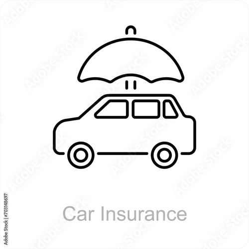 Car Insurance and car icon concept  