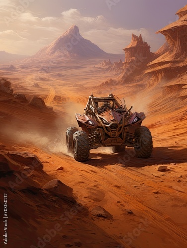 Desert Speed: Dune Buggies Wall Art - Thrilling Off-Road Adventures © Michael