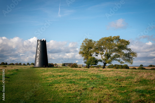 Black Mill Tower on Beverley Westwood, Sunny Day, Beverley, East Yorkshire, England