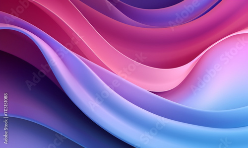 Pastel abstract paper cut wave with multi layers color texture. Vibrant colors smooth gradient for create background or decoration. photo