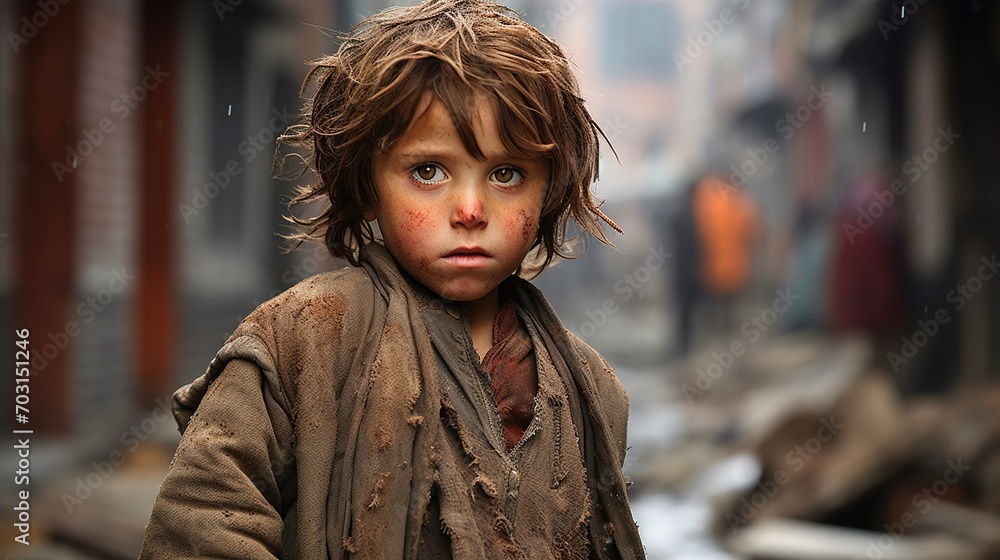 Fototapeta premium portrait of a person in a hood