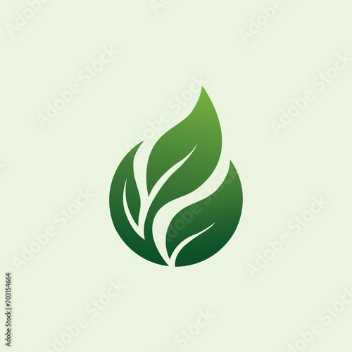 the greening logo is symbolized by the shape of a combination of green leaves. logo turns green. go green logo.