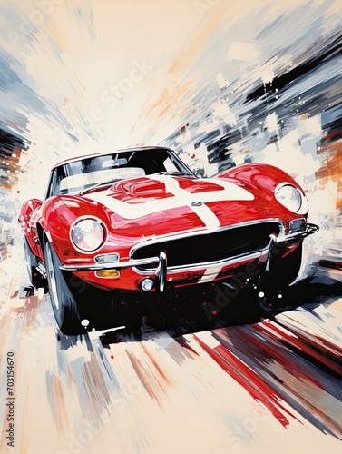 Speed Enthusiast: Sports Cars Wall Prints Depicting Exhilarating Speed photo